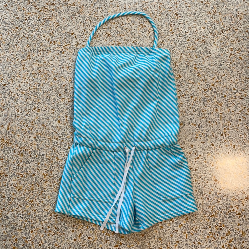 NY & Co Striped short romper XS